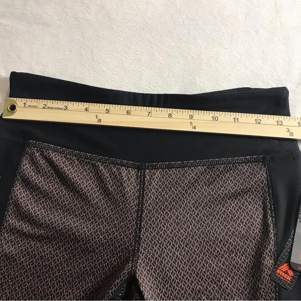 RBX Women's Mid Rise Sz M multicolor Yoga Pants Leggings pull on NWT - Picture 4 of 11